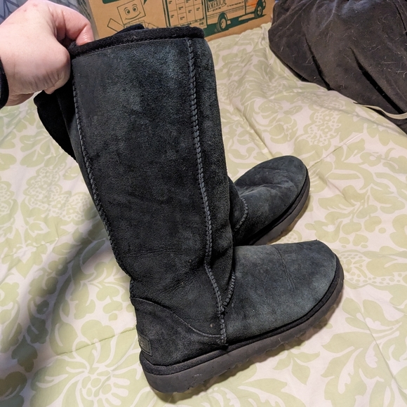 Women's UGG Classic Tall Boot - Black - Picture 2 of 9